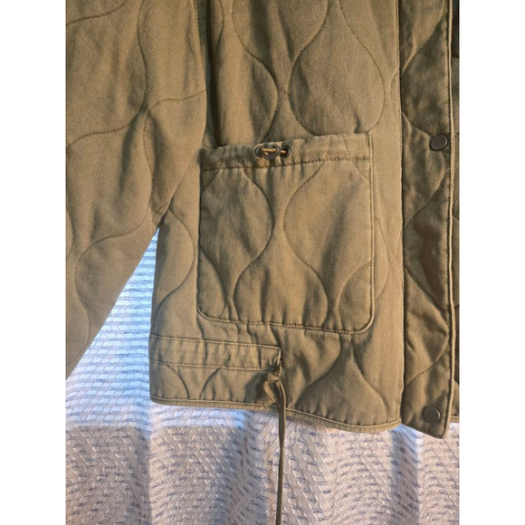 *Closet Clear Out*  Women's Joie Olive Green Quilted Utility Jacket Size M - Picture 2 of 10
